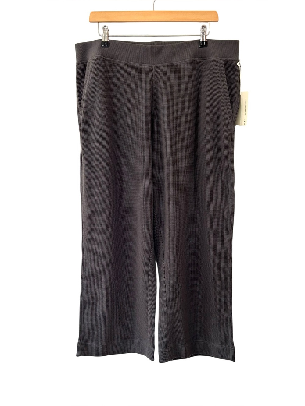 PACT XXL Waffle Knit Dark Grey Pants in 100% Organic Cotton